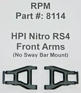 RPM #8114 Front Arms for HPI Racing Nitro RS4 (NO Sway Bar Mount) Vintage NOS  - Picture 1 of 2