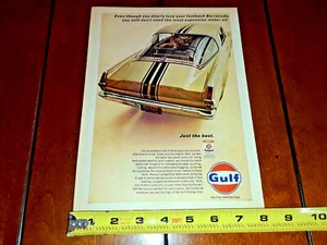 1966 GULF OIL BARRACUDA ORIGINAL AD - Picture 1 of 12