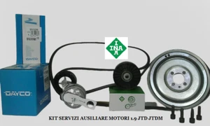 Kit cinghia servizi tendicinghia puleggia albero motore per Alfa 147 19 JTD JTDM - Bild 1 von 1