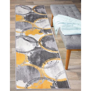 Rugshop Rugs Runner Contemporary Modern Circles Carpet Kitchen Runner Rugs 2x7 - Picture 1 of 9