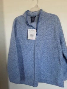 Nuevo con etiquetas Suéter Top Azul con Cremallera en el Pecho de Vellón CATALINA LS para Mujer Talla M 8-10  - Imagen 1 de 3