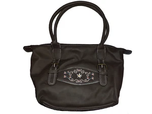Damen Trachten Tasche Handtasche braun Stickerei 20x34x11cm Kunstleder NEU!!! - Picture 1 of 2