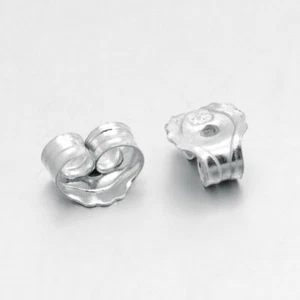 4pz ferma orecchini farfalline in argento 925 colore argento chiaro 5x5mm bijoux - Foto 1 di 1