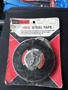 Sears BEST Craftsman USA Nos 100 ft Steel Tape VINTAGE Sealed Rare 39002 - Picture 1 of 8