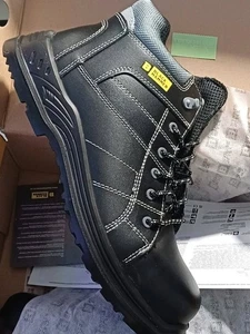 HERREN SCHWARZ SICHERHEITSSTIEFEL GRÖSSE 13 NEU LEDER ZEHENVERSCHLUSS IM KARTON - Bild 1 von 5