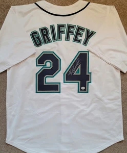 Ken Griffey Jr Signed Autographed Seattle Mariners Custom Jersey with COA - Picture 1 of 6