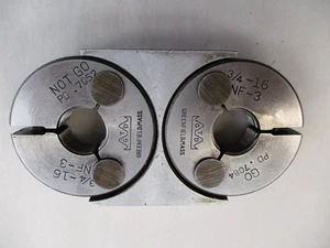 GTD 3/4-16 NF-3 Thread Ring Gage Set Go .7084 NoGo .7052 Made in USA - Picture 1 of 3