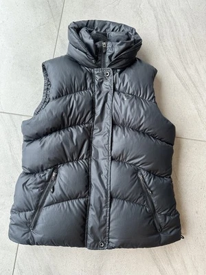 Nike Vintage Padded Gilet Jacket UK 10/12 Medium Black Sleeveless Duck Down - Image 1 of 4