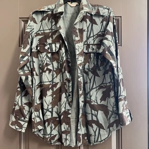 Vtg Cabela’s Mens Mirage Camo Hunting Button Shirt LARGE TALL Made USA - Picture 1 of 8