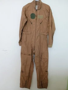 USAF Coveralls Tan Flyers CWU-27/P Size 42R Flight Suit NSN 8415-01-452-4960 - Picture 1 of 9