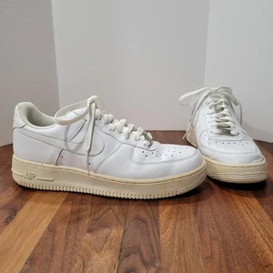 Nike Air Force 1 Low All White Leather 315122-111 2012 Men's Size 9.5 - Picture 1 of 15