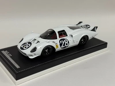 1/18 AB Models Ferrari 365 P2 White Elephant Car #28  1966 Le Mans   80 pieces - Image 1 of 4