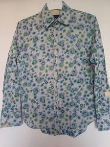 Mens Diesel Grey/Multicoloured Floral Embroidered Flared Sleeve Shirt Size S - Picture 1 of 10