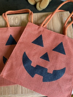 NUEVO BOLSO CALABAZA DE LONA CON BRILLO - OTOÑO HALLOWEEN Foto 1 de 4