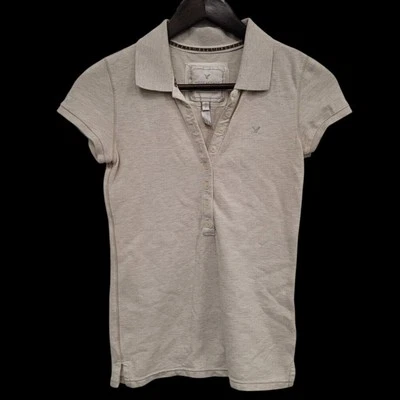 Camiseta polo American Eagle para mujer Preppy Y2K talla S tenis ajustada elástica neutra Foto 1 de 4