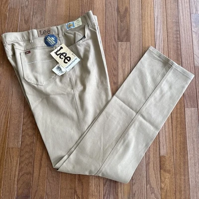 Pantalones Lee informales para hombre 40x38 cómodos elásticos hechos en EE. UU. De colección NOS '80 Foto 1 de 4