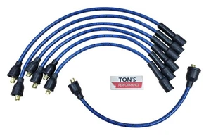 Chevy 216 235 7mm Cloth Covered Spark Plug Wire Set Vintage Wires Inline 6 BL BK - Picture 1 of 15