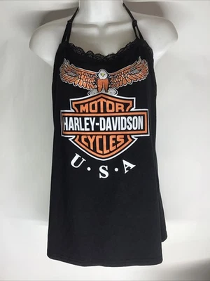 Camiseta sin mangas corta Harley-Davidson XXL de colección EAGLE EE. UU. Sexy cuerda de encaje para mujer Foto 1 de 4