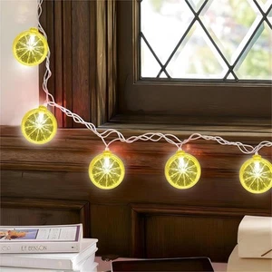 8.5FT LED Lemon String Lights, Plug in Summer Fairy Lights with lights - Picture 1 of 7