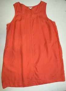 J Jill Love 100% Linen Women’s Plus Watermelon Solid Sleeveless  Summer Dress 2X - Picture 1 of 7