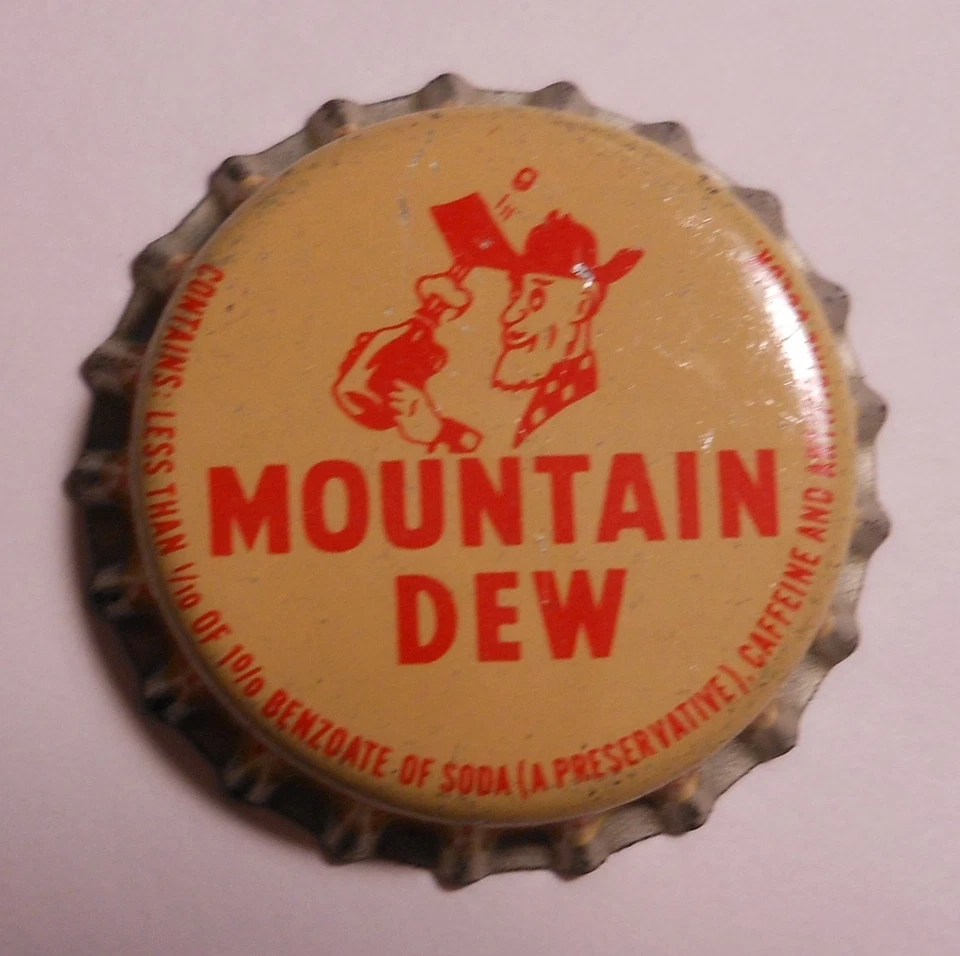 De colección Mountain Dew... corcho... sin usar... tapa de botella de refresco #1 como nueva Foto 1 de 1