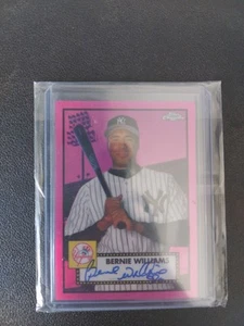 2021 Bernie Williams Topps Chrome Platinum Anniversary Auto #PA-BW /15 Magenta - Bild 1 von 2