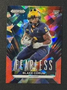 2024 Panini Prizm Draft Picks - Fearless Blake Corum #F-BC Red Ice Prizm (RC) - Picture 1 of 2