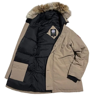 Canada Goose Jasper Down Jacket Tan M Size Fur Hood Beige 3438JM F/S - Image 1 of 4