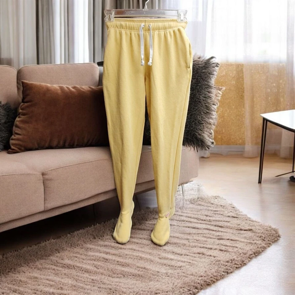 Pantalones deportivos Feejays vintage para mujer XS con patas amarillas pijama sudaderas ropa de salón  Foto 1 de 4