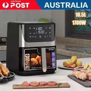 1700W Air Fryer 10.5L LCD Fryers Oil Free Oven Airfryer Kitchen Healthy Cooker - Picture 1 of 10