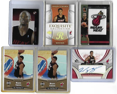 WAYNE SIMIEN Daequan Dwyane Wade Topps Exquisite Logo Patch RC Auto Gold LOT /9 - Image 1 of 2