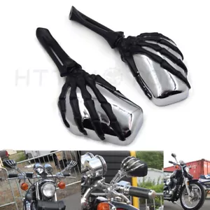 Claw Mirror For Yamaha Road Royal Max VStar 1100 1300 1600 Warrior Virago Black - Picture 1 of 10