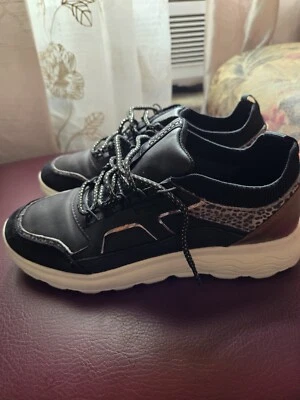 Woman Geox Respira italian patent black / brown Sneakers ,size  9 - Image 1 of 4