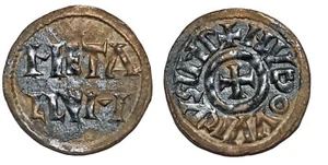 LOUIS Ier LE PIEUX  Denier  MELLE +819 G.68 - Imagen 1 de 1