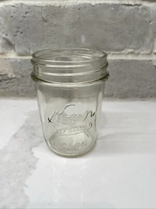 Kerr Mason Vintage Round 1/2 Pint Canning Fruit Jar Half Pint Self Sealing Zinc - Picture 1 of 3