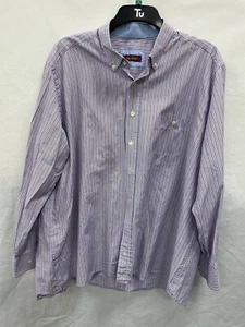 Ewidio Tucci Red & Blue Pin Striped Shirt Size 54" Chest - Picture 1 of 4