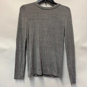 J Brand Women L Heather Grey Crew Neck Long Sleeve T Shirt Top NWD N65 - Picture 1 of 3