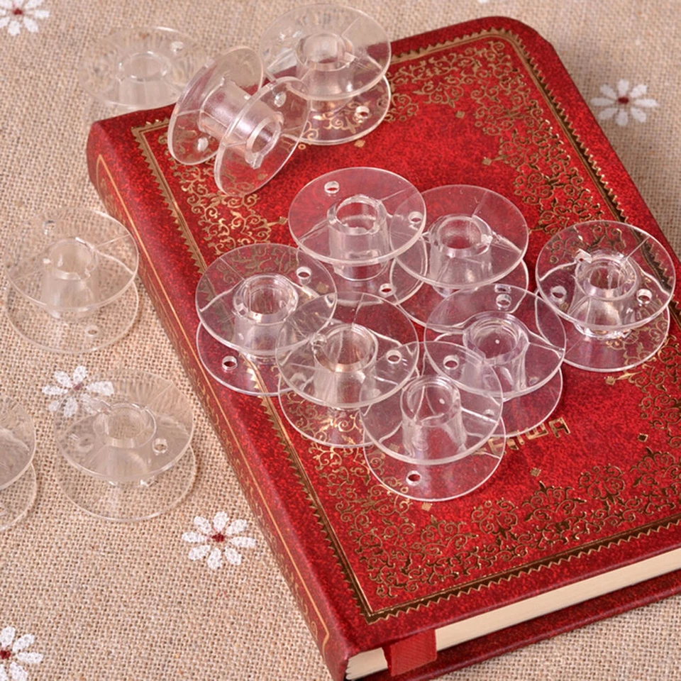 20 Clear Bobbin Sewing Machine Plastic Spools For Thread universal - Image 1 of 1