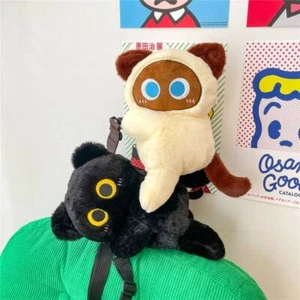 PP cotton Cat Crossbody Bag Plush Shoulder Bag Fashion Mobile Phone Bag Gift - Picture 1 of 16