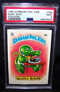 GARBAGE PAIL KIDS - 1985, 1st Series, #38a Slimy SAM - Matte - OS1 - PSA 9, MINT - Picture 1 of 2