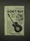 1936 Slingerland Drums, Guitar Ad - Don't Buy