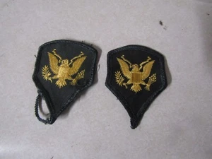 MILITARY PATCH STRIPES DRESS GREENS US ARMY RANK SET OF 2 SPECIALIST FEMALE - Picture 1 of 1
