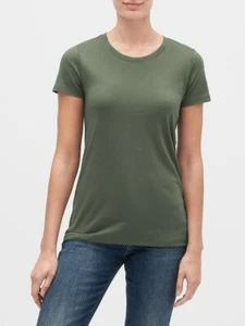 Camiseta Gap Favorita Cuello Redondo Mangas Cortas Prenda para el torso Verde Oliva Nueva con Etiquetas - Imagen 1 de 10