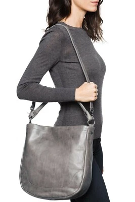 Bolso de mano hobo de cuero lavado Frye X5007 Ice Melissa Foto 1 de 4