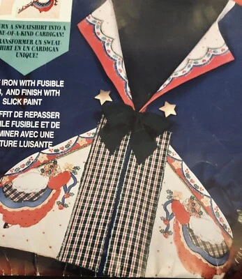 VTG `95 Daisy Kingdom # 11105 No Sew Cardigan Cut Outs "Angel in my Pocket" NOS - Image 1 of 4