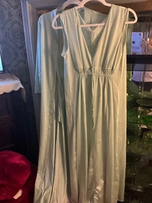 Vestido de noche vintage Montgomery Ward con abrigo de casa a juego talla SML 10-12 Foto 1 de 4