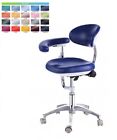 Mobile Dual Use Doctor Stool Dental Assistant Chair Armrest QY600-1 PU Leather