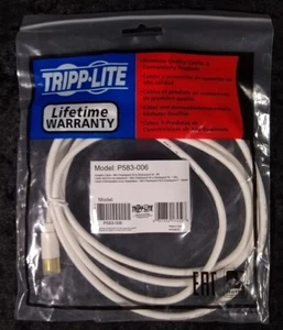 6 Ft. Tripp Lite P583-006 Mini Displayport M to Displayport M White Cable - NIP - Picture 1 of 4