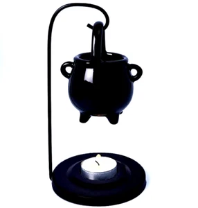 Wax Burner Hanging Cauldron Black + 3 Wax Melts + 10 Tea Light FREE - Picture 1 of 5