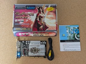 Tarjeta gráfica Nvidia GeForce FX 5500 AGP GPU 256 MB VGA DVI S-Video Box Valkyrie - Imagen 1 de 13